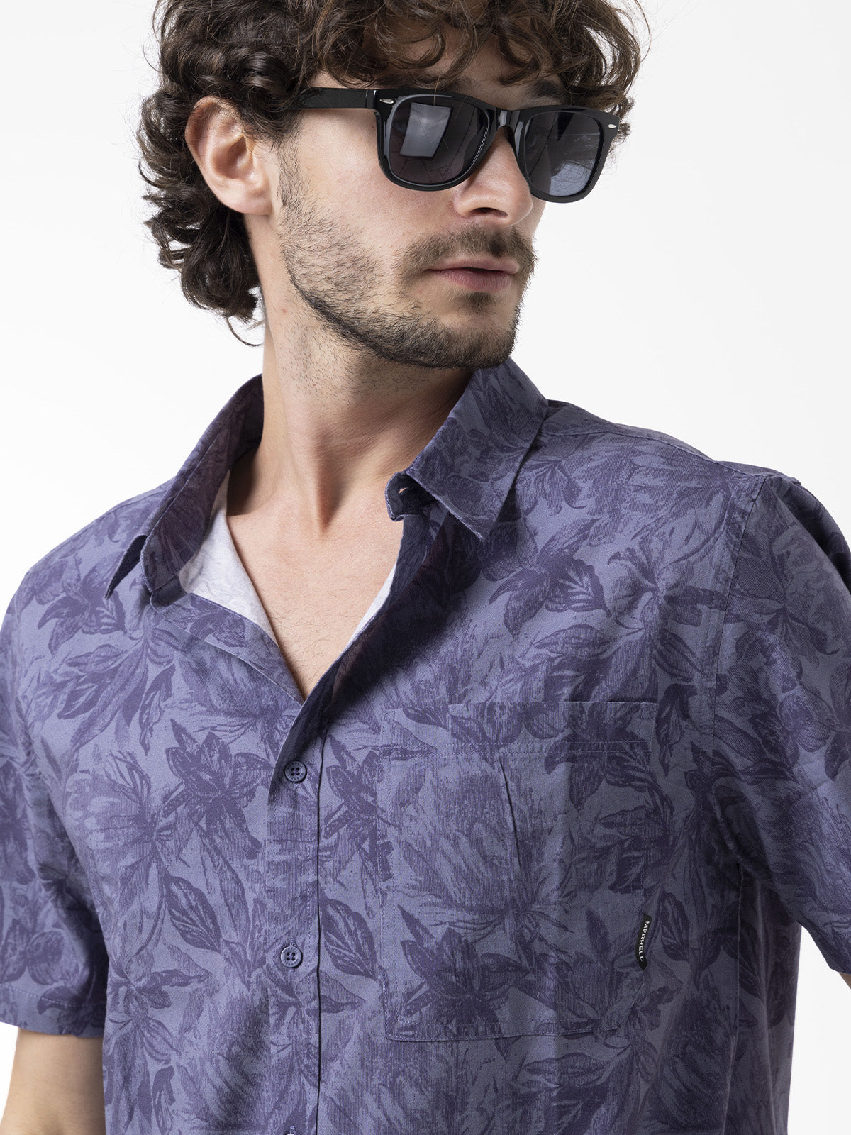 Camisa Manga Corta Hombre Viscose Printed Shor