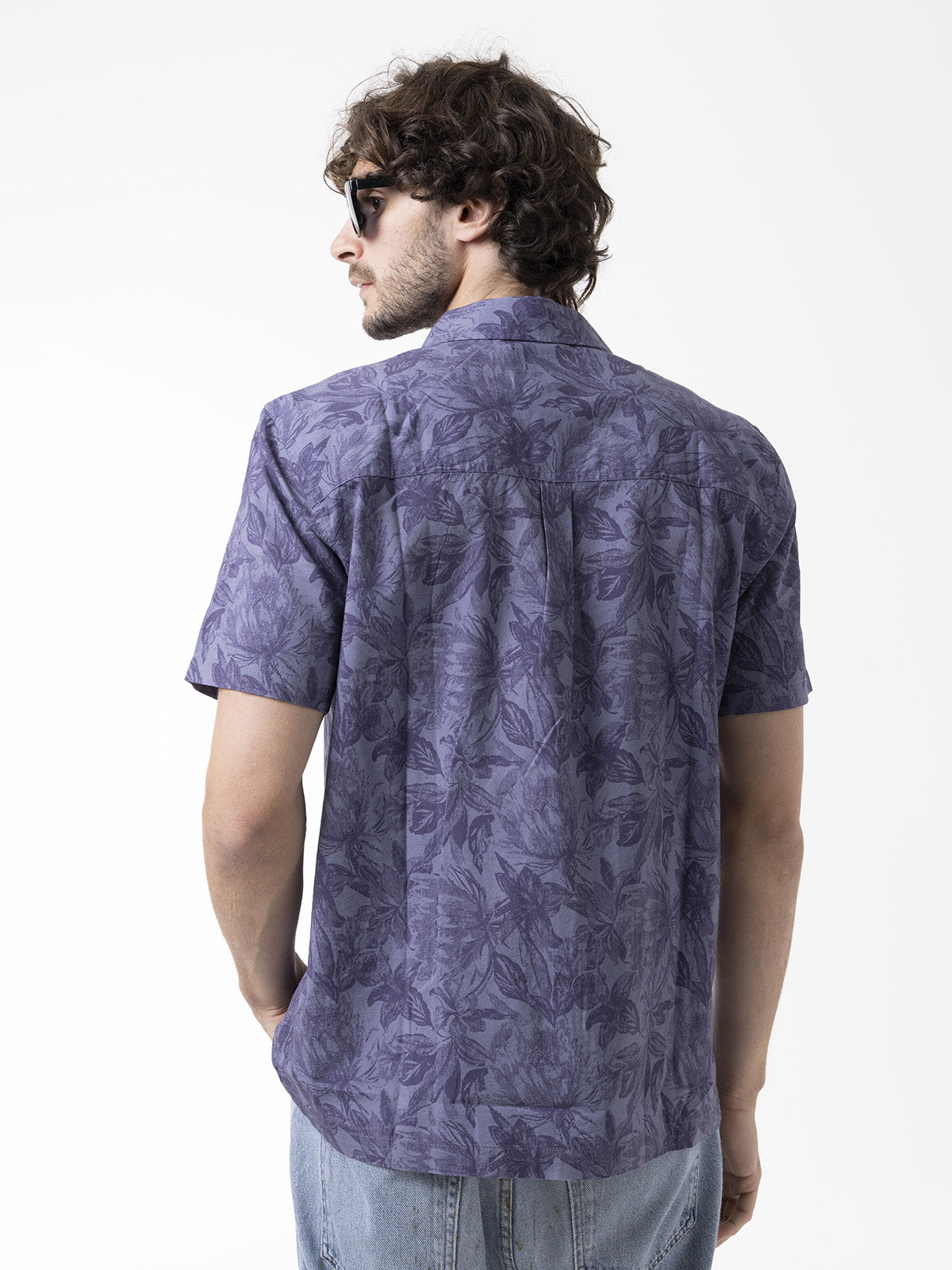 Camisa Manga Corta Hombre Viscose Printed Shor