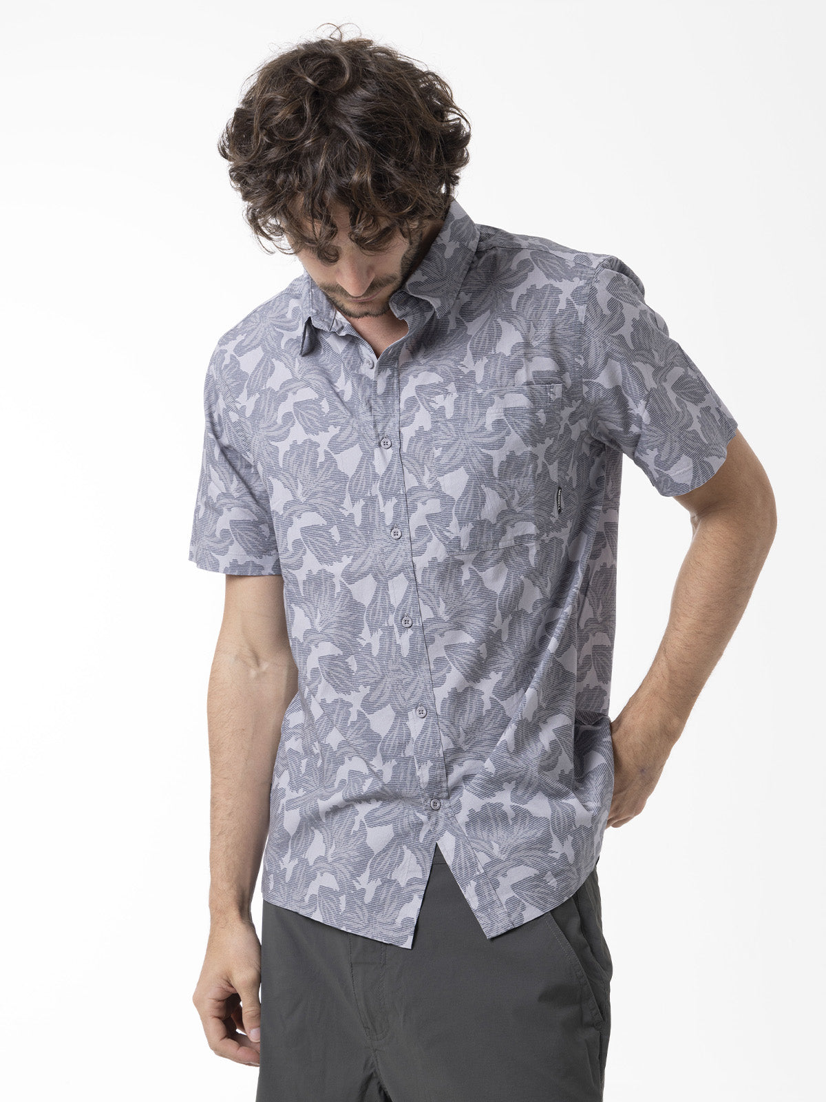 Camisa Manga Corta Hombre Viscose Printed Shor