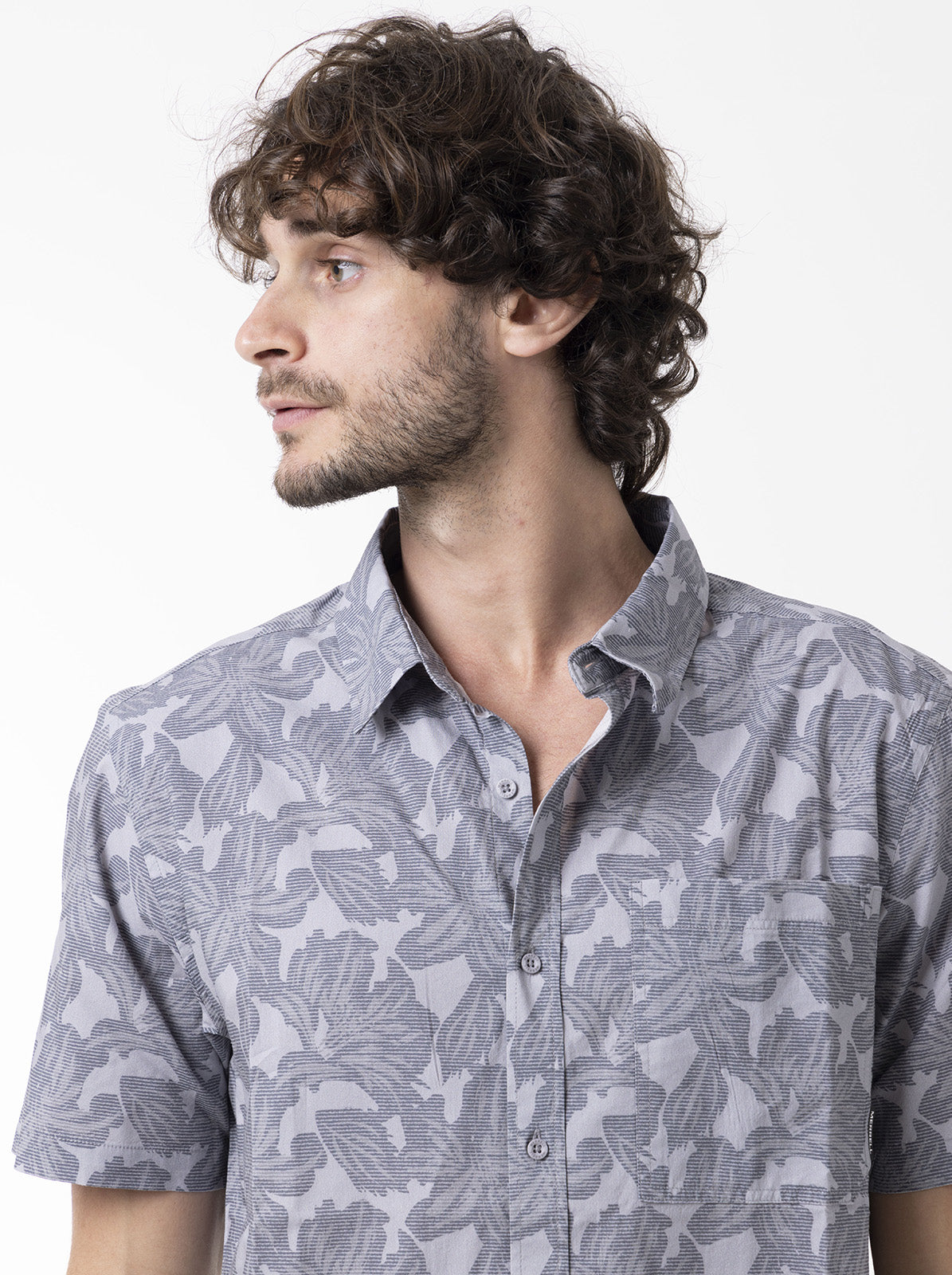 Camisa Manga Corta Hombre Viscose Printed Shor